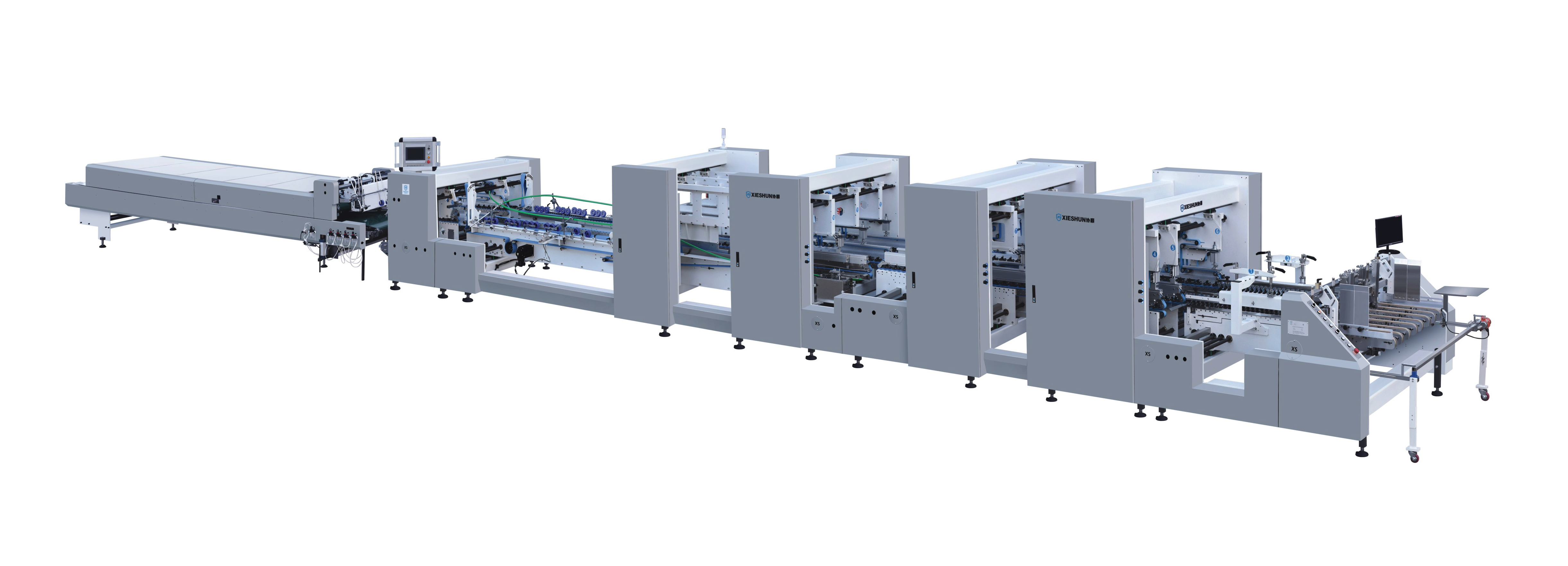 XS-M1650 1850 2000 High Duty Corgated Folder Gluer Machine Catalog